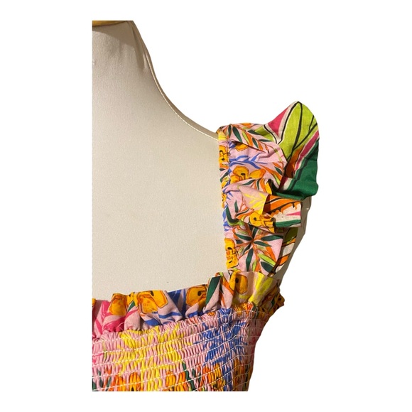 NWT Anthropologie Roopa Pemmaraju Tropical Print Ruffle Sleeve Sundress - Picture 8 of 10